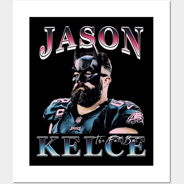 Jason Kelce Bat Mask Wall Art by jawiqonata